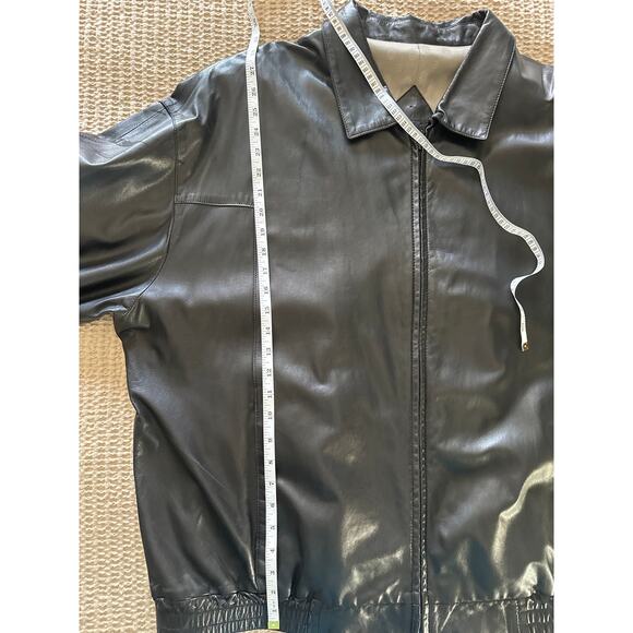 Remy Black Leather Jacket 50 Large Made in the‎ USA - Picture 6 of 12